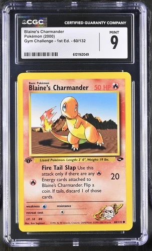 CGC 9 MINT Blaine's Charmander Gym Challenge 1st Edition 60/132 Pokemon Card