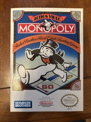 Nintendo Monopoly, Used With Original Box And Papers.  Has Been Tested