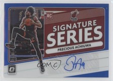 2020 Donruss Optic Signature Series Blue Prizm 19/25 Precious Achiuwa Auto 05is