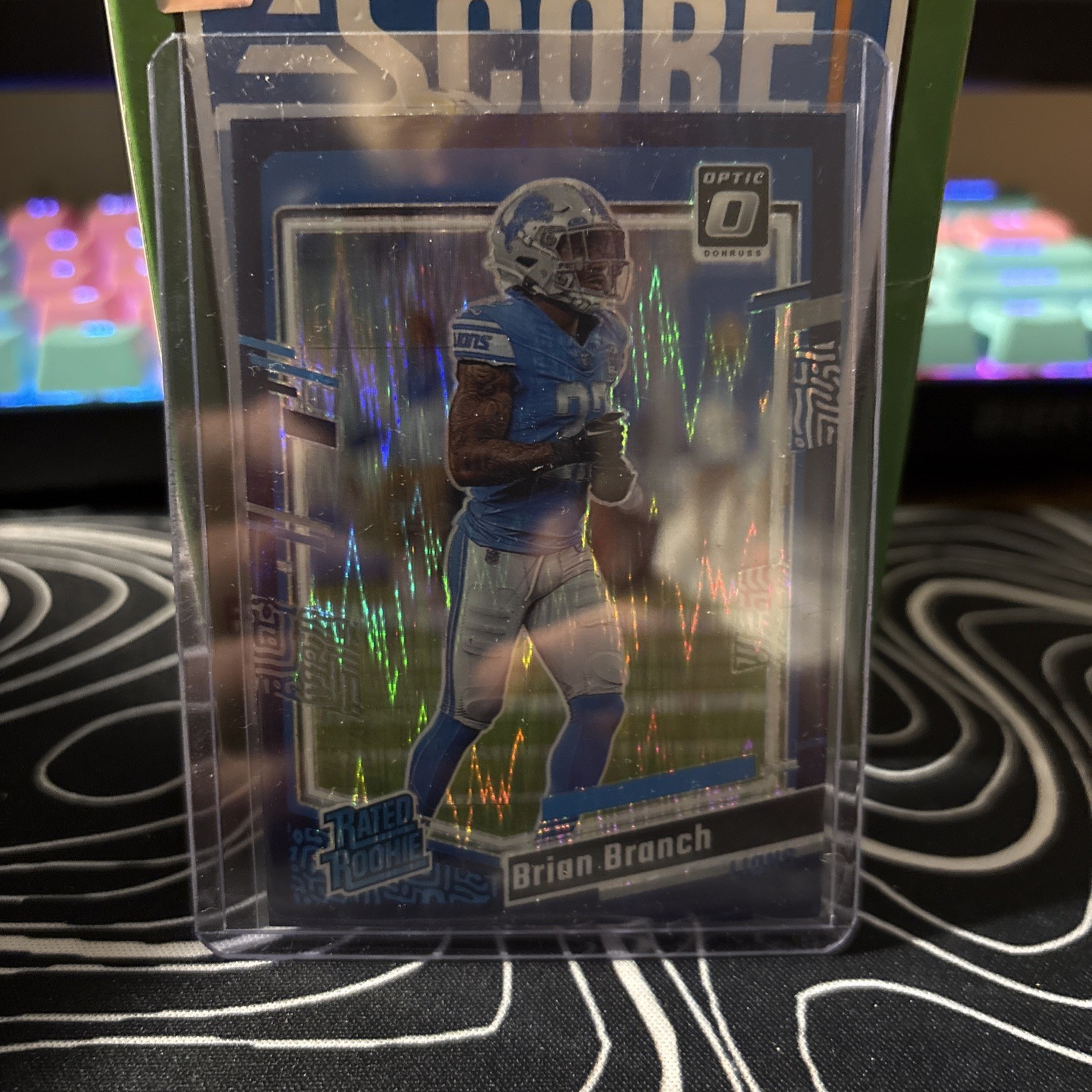 2023 Panini Donruss Optic - Rated Rookie Brian Branch #233 Purple Shock Prizm
