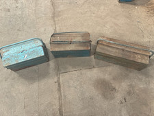 3X VINTAGE ENGINEERS TOOLBOXES METAL TOOL BOXES WORKSHOP GARAGE STORAGE RETRO