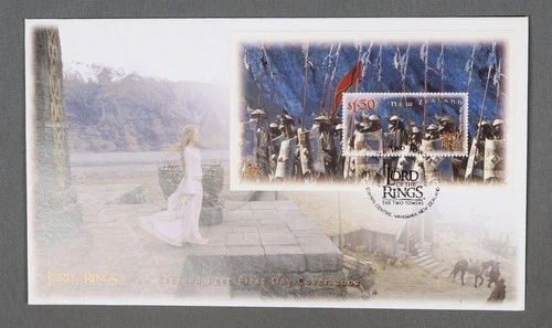 MayfairStamps New Zealand FDC 2002 Lord of the Rings Souvenir Sheet First Day Co
