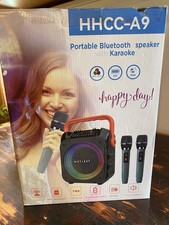 Moyleaf HHCC-A9 Portable Bluetooth Karaoke Speaker w/ 2 Microphones