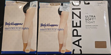 Lot of 3 - Capezio Dance Footed Tights  Body Wrappers Transition Tights, L/XL