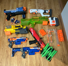 Assorted NERF Mixed Blasters Lot w/ Magazines Darts