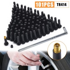 100X TR414 Tubeless Rubber Car Wheel Tyre Valve With Metal Valve Puller Tool Kit