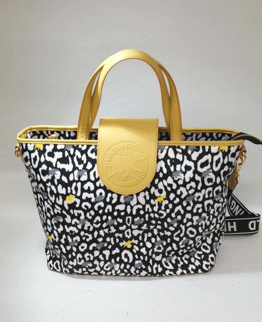 2Way Shoulder Bag Leopard Pattern Logo Switch Pou… - image 1