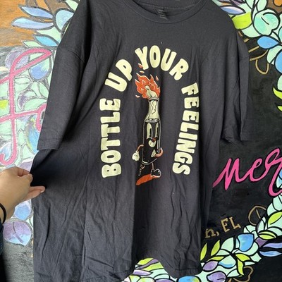Bottle Up Your Feelings Tee T-Shirt, XL, Black