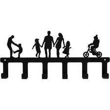 Zinc Alloy Key Organizer Rack with Screws and Stickers - Wall Decorative Key ...