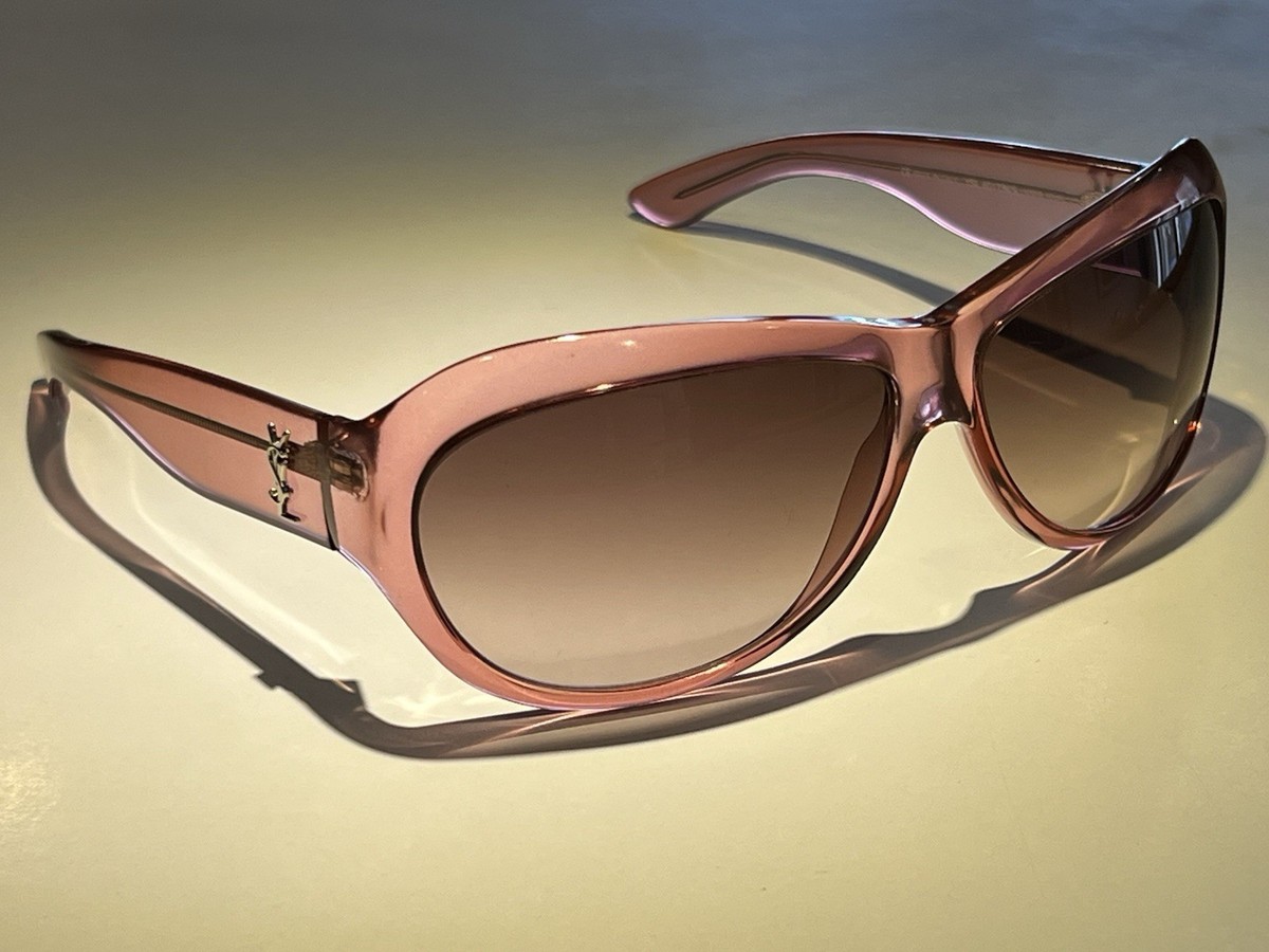 Saint Laurent Transparent Pink Slim Frame Sunglasses Yves Saint Laurent - SL 51 Sunglasses - Transparent Cyclamen  main image 4