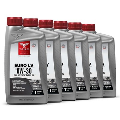 TRIAX Euro LV 0W-30 ACEA C2 Full Synthetic European  Engine Oil  (6 Quart Pack)