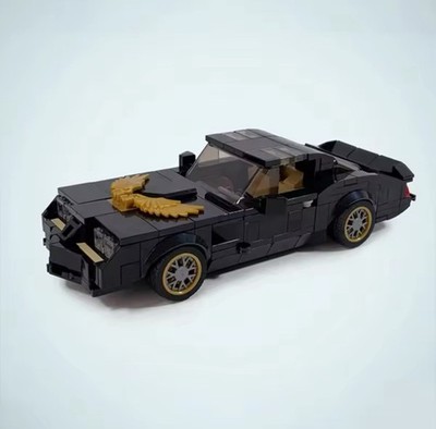 Pontiac Trans Am Firebird Schwarz Gold Modell Moc Klemmbausteine