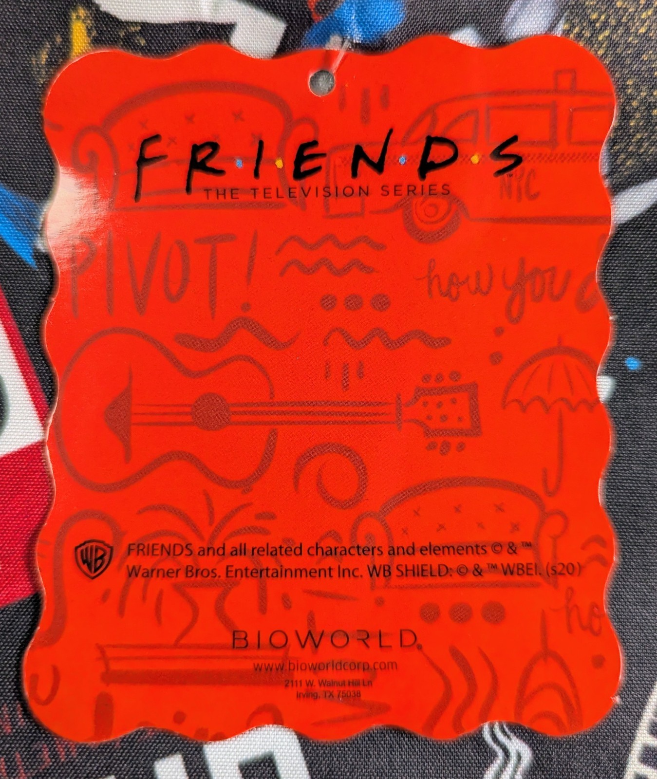 Friends Scarf Black Bandana Handkerchief All Over Collage Print Adult Bioworld image 2