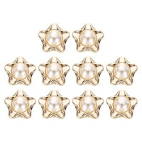 10 StüCk Gold Perlmutt-KnöPfe 22Mm Rund FüR NäHen Basteln #11