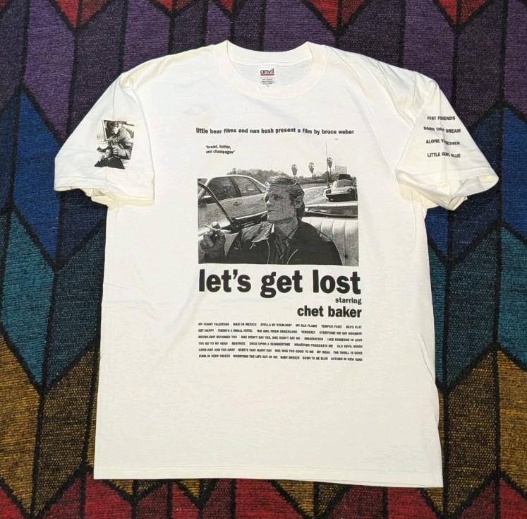 NEW VTG 90S Y2K Bruce Weber Let's Get Lost Chet Baker Jazz Movie T