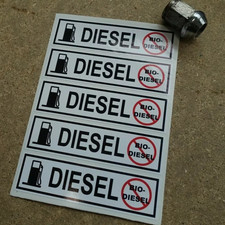 5 x DIESEL No Bio diesel Stickers Car Van Lorry Bus Fleet BioDiesel Fuel Cap