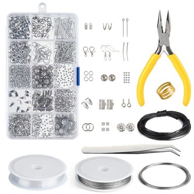 Complete Jewelry Making Craft Kit 15 Findings Tools Beading Wire for Beginners