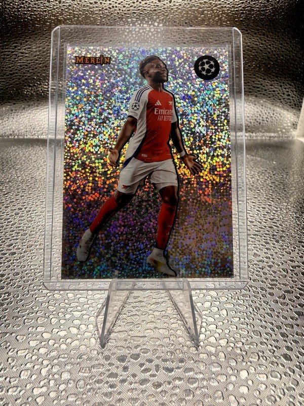 2024-25 Topps Chrome Merlin UEFA Bukayo Saka The Shiny Case Hit SSP 🔥