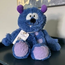 Warmies Microwavable & Weighted BLUE MONSTER Lavender Scented Stuffed Animal NWT