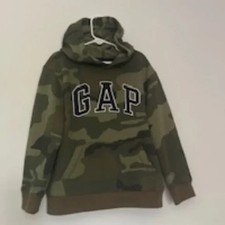 Kids GAP Camouflage Logo Hoodie Pullover Size S 6-7 