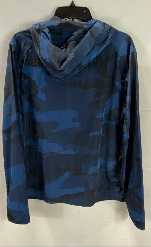 Coach Women Blue Camo Full Zip Hooded Windbreaker Jacket Outerwear S - Image 2 of 4