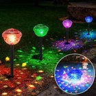 Ultra Luma Lights Solar 8 Colors Outdoor Solar Pathway Lights- LED Colorful Deco