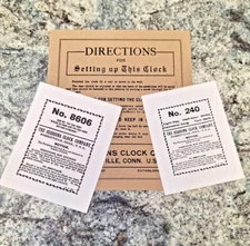 SESSIONS CLOCK LABELS FOR ANTIQUE CLOCK RESTORATION 3 STYLES