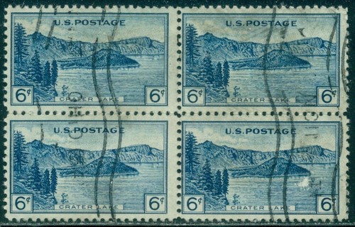 SCOTT # 745 BLOCK OF 4, USED, CRATER LAKE, GREAT PRICE! - Picture 14 of 18