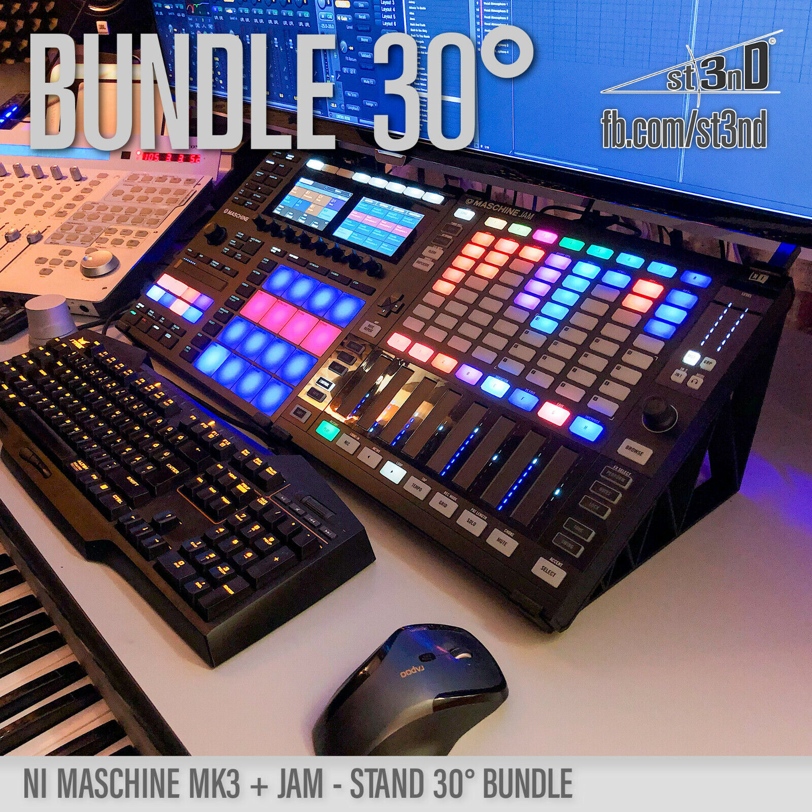 STAND BUNDLE for NI Maschine JAM & MK3 - 30° (3D printed STANDS)