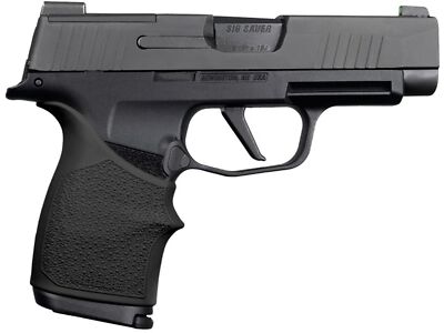 Hogue HandAll Beavertail Rubber Grip Sleeve for SIG SAUER P365X & P365XL, Bla...