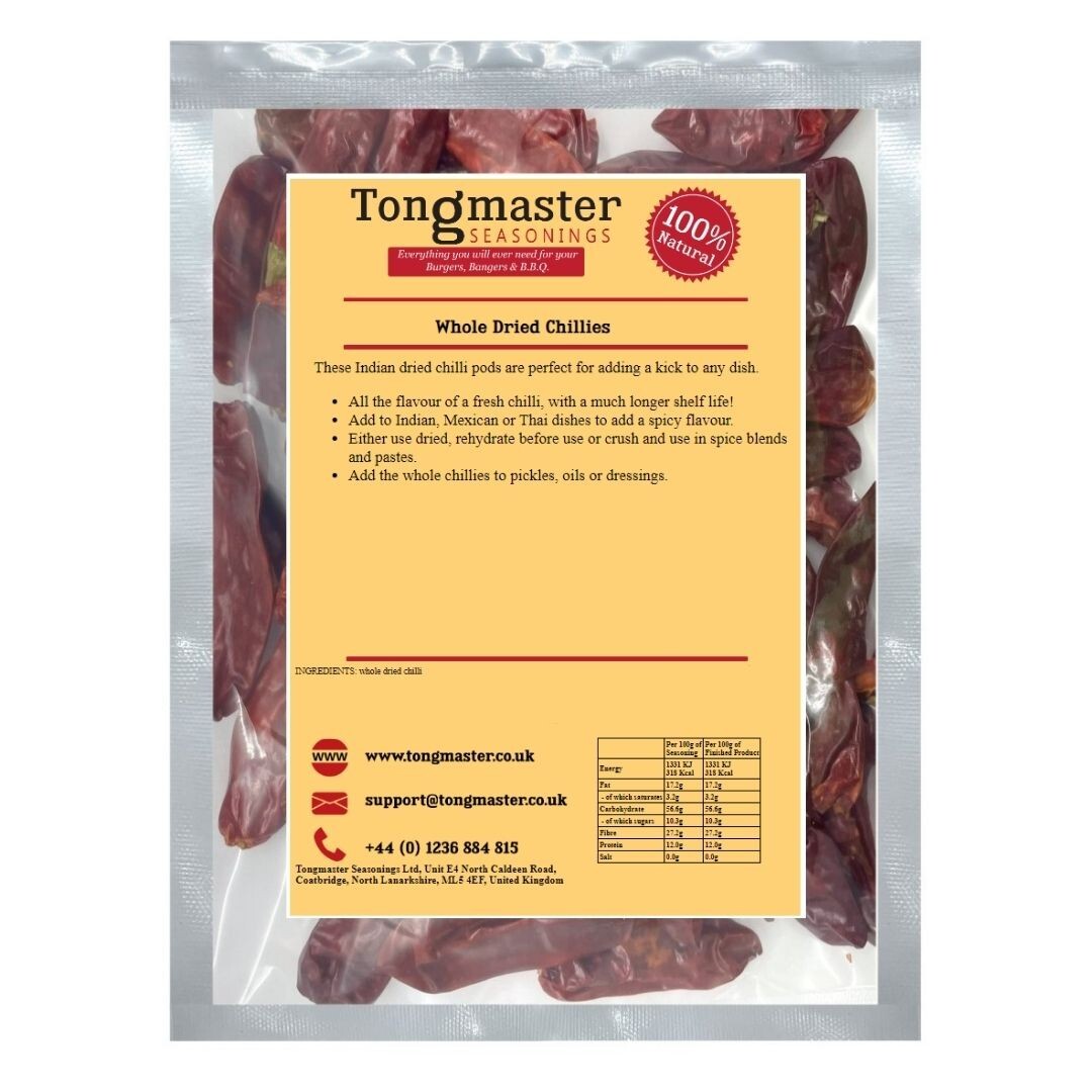 Whole Dried Red Chillies - 100g