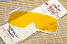 Vtg NOS Bell 550FCL Goggle Lens Anti Fog Replacement Amber Tinted Motorcycle