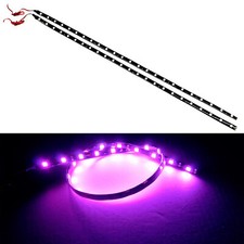 G4 Automotive 2x 24in 60cm Flexible Led Strip 5050 Car Under Dash Light Purple