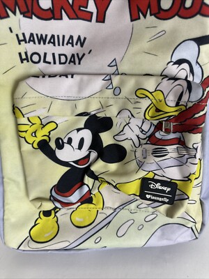 Loungefly Disney Mickey Hawaiian Holiday Nylon Backpack OG Heart Logo NWT Sealed Mickey & Friends Exclusive Holiday Ornaments Mini Backpack  main image 3