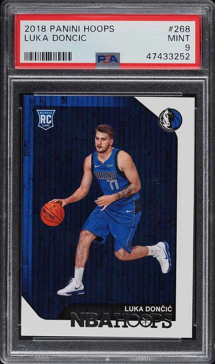 ERROR PSA 9 RC Luka Doncic 2018-19 Panini Hoops NO WHITE BORDER 