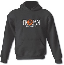 TROJAN Ska Reggae 2 Tone Jamaican Heavy Cotton Blend Hoodie Sizes Small to XXL