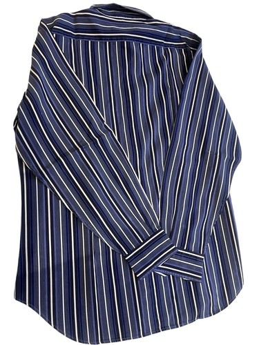 ETRO Italian men’s button down Collar Striped multicoloured blues Shirt in 42 - Picture 3 of 12