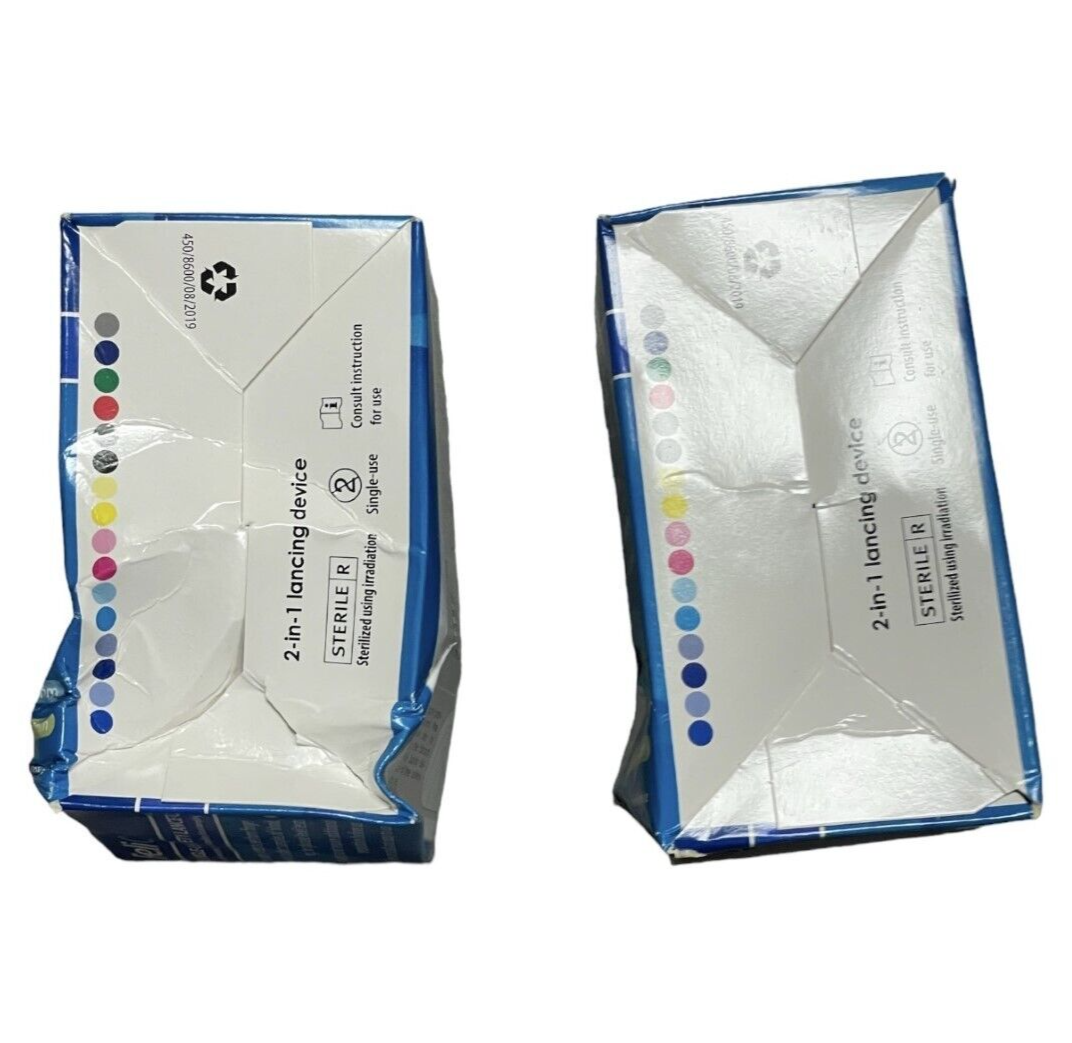 Lot 2 Packs ReliOn 2In1 Lancets 25 Gauge 1.8mm, 50 Ct Each Exp 11/24