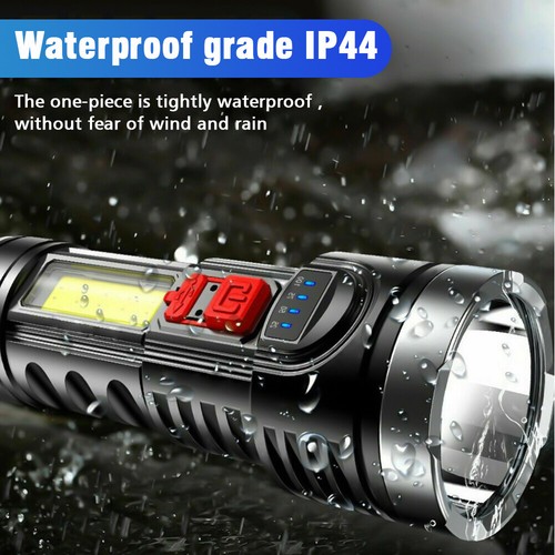 Rechargeable LED Flashlight Tactical Super Bright Torch Zoom With Charging Cable - Picture 7 of 13