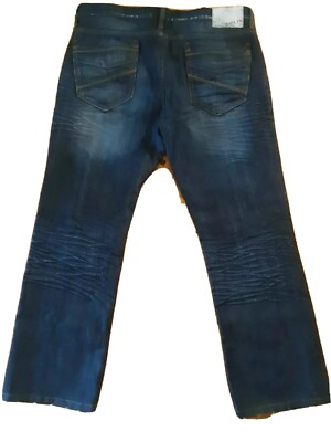 Helix Mens Size 36x30 Blue Slim Boot Cut Denim Jeans Embroidered Helix Mens Size 36x30 Blue Slim Boot Cut Denim Jeans Embroidered