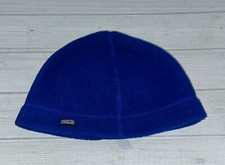 Vintage Patagonia Synchilla Fleece Beanie Winter Hat Kids Youth Large L Blue