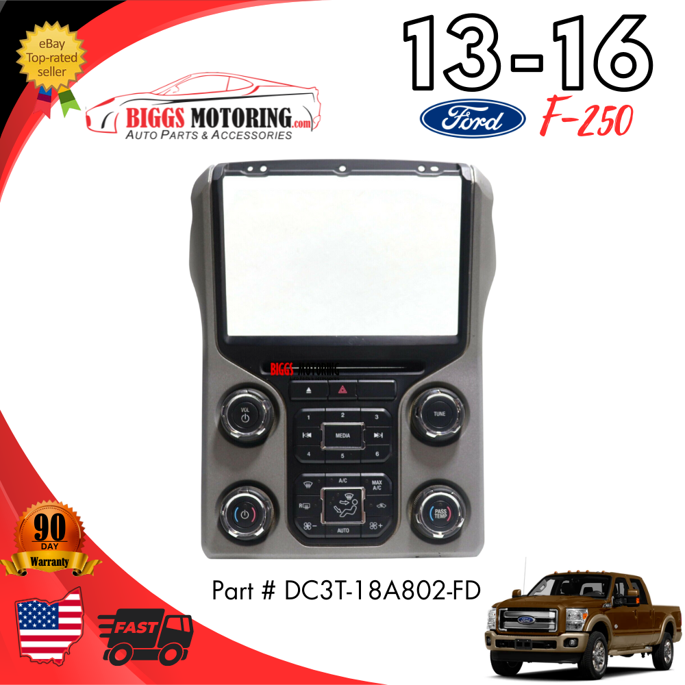 2013-2016 Ford F250 AC Heater Temperature Radio Control Panel