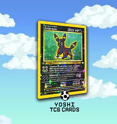 Pokemon Graduation Umbreon Custom Card Holo Card ACG DIY Craft Card | eBay