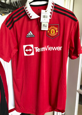 Adidas Mens Manchester United 22/23 Home Jersey Soccer Red H64049