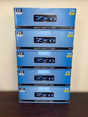Zen Blue 100s Cigarette 250ct Tubes - 5 Boxes~Ships In Box To Prevent Damage