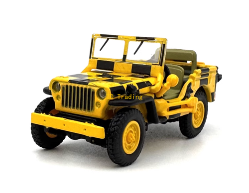 ZD 1:76 Yellow Willys MB RAAF Reconnaissance Vehicle Model Diecast Metal Car BN - Picture 3 of 5