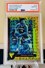 2020-21 Panini Flux Jordan Nwora #237 Rookie Card Gold Lazer /10 POP 1 - PSA 10