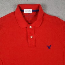 American Eagle Polo Shirt Mens Large Red Casual Short Sleeve Adult
