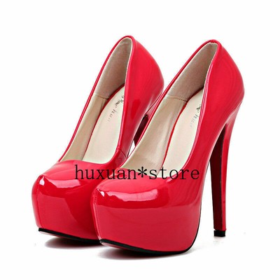 Men's Platform Crossdresser Drag Queen Black Red Women Shoes High Heels  Pumps | eBay