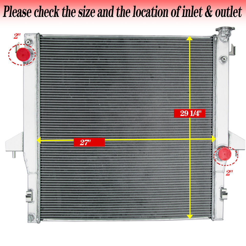 #2711 Aluminum Radiator For 03-09 Dodge Ram 2500 3500 5.9/6.7L Diesel Cummins MT
